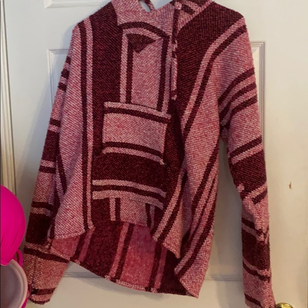 light and dark striped hoodie